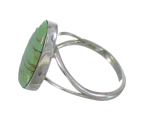 Genuine Sterling Silver Southwest Turquoise Ring Size 7-1/4 MX62035